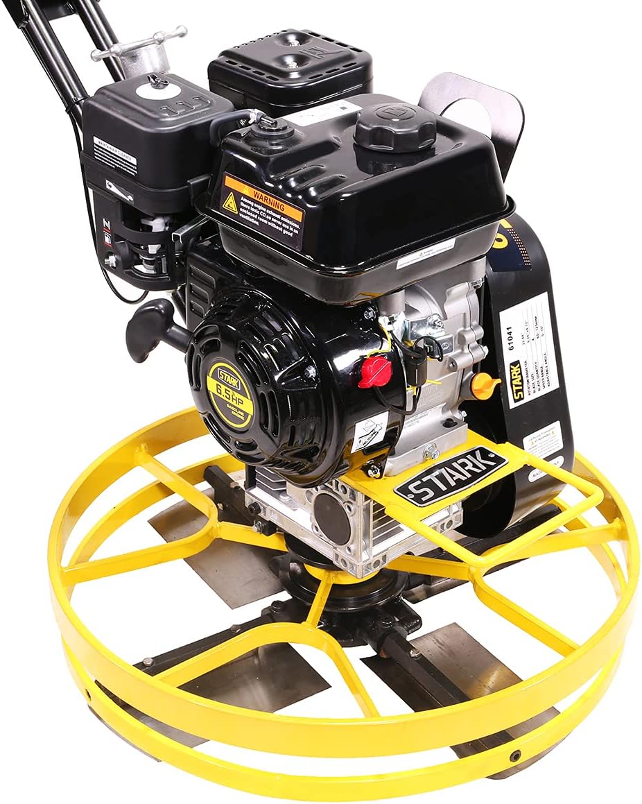 Stark 6.5HP Walk-Behind Power Trowel 196cc Gas Engine G200FA Concrete Cement Surface Smooth Gasoline Motor Float Pan and Blades Included