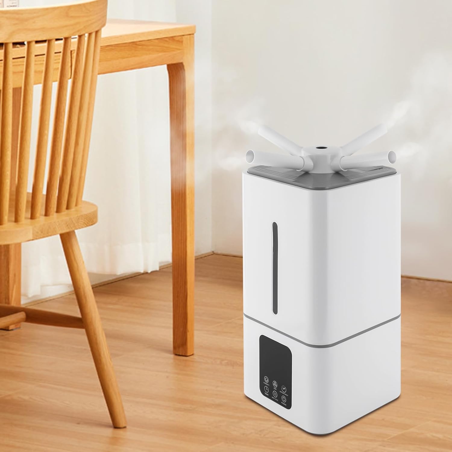 Industrial Humidifier, 13L/3.4Gallons Whole House Humidifier Commercial & Household Humidifier 1500ml/h 861sq.ft Large Home Humidifier for for Living Room Bedroom Office 100-240V(White)