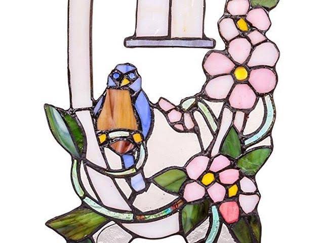 River of Goods Stained Glass Tropical Birds Window Panel