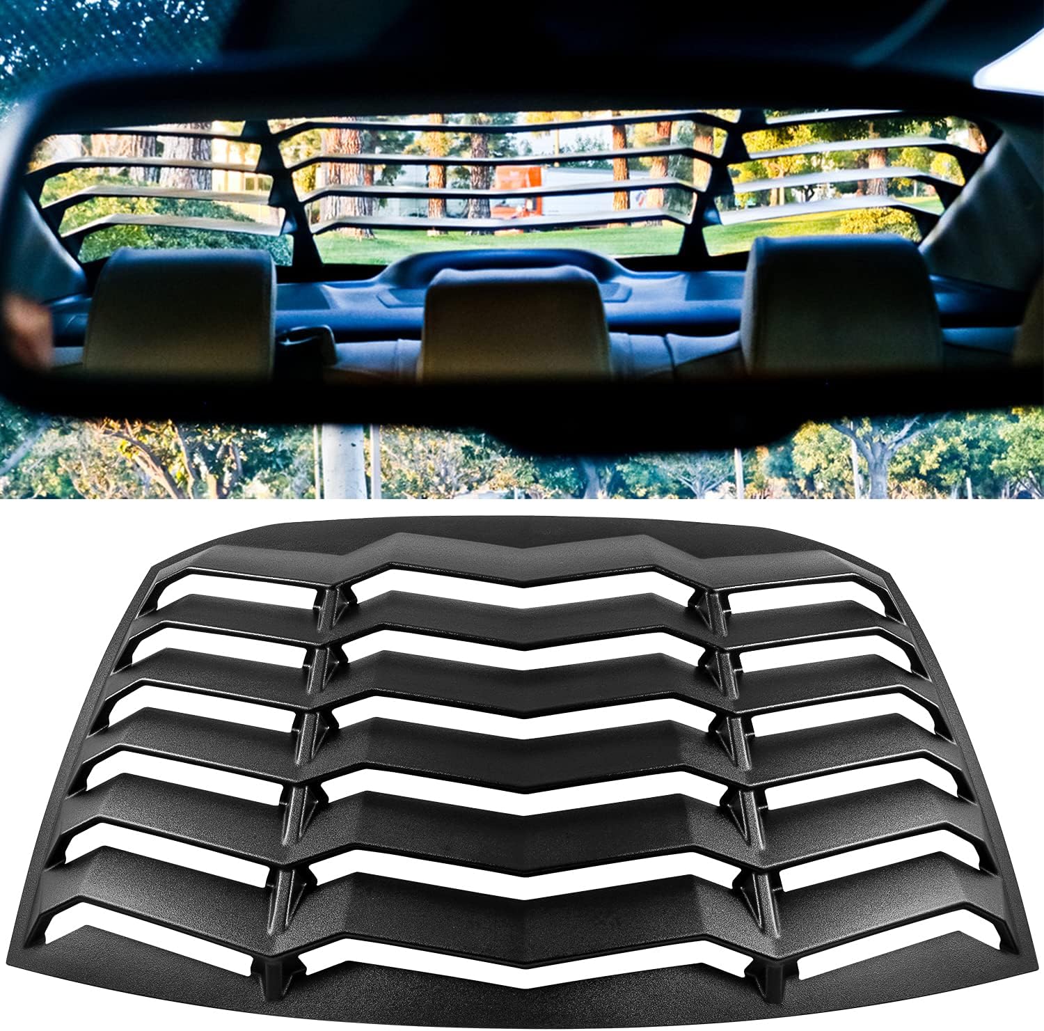 Rear Window Louver for Toyota GT86, Scion FR-S and Subaru BRZ 2013-2020 in GT Lambo Style ABS Matte Black Windshield Sunshade Cover