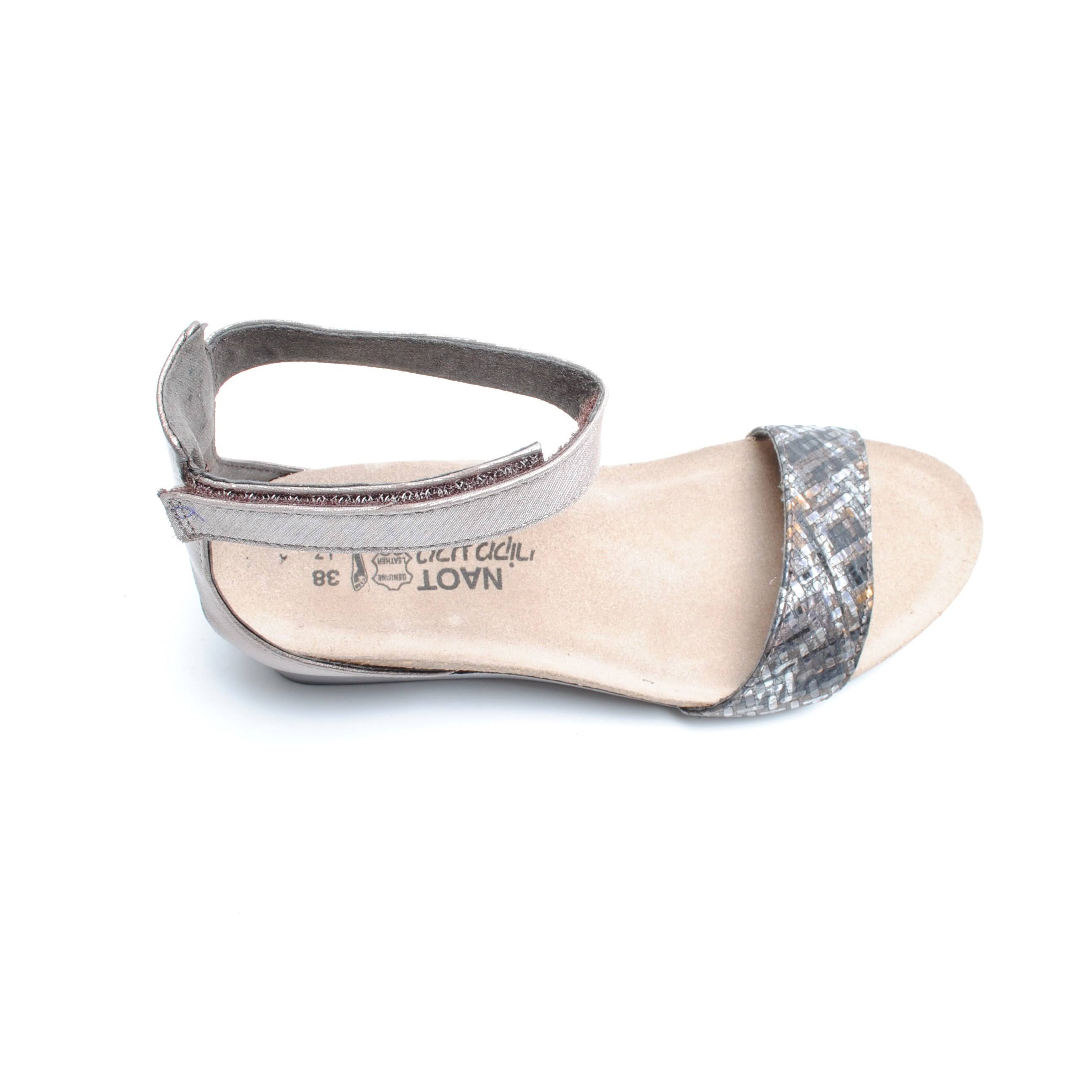 Naot Pixie Beige Lizard / Silver Threads / Rose Gold / 42