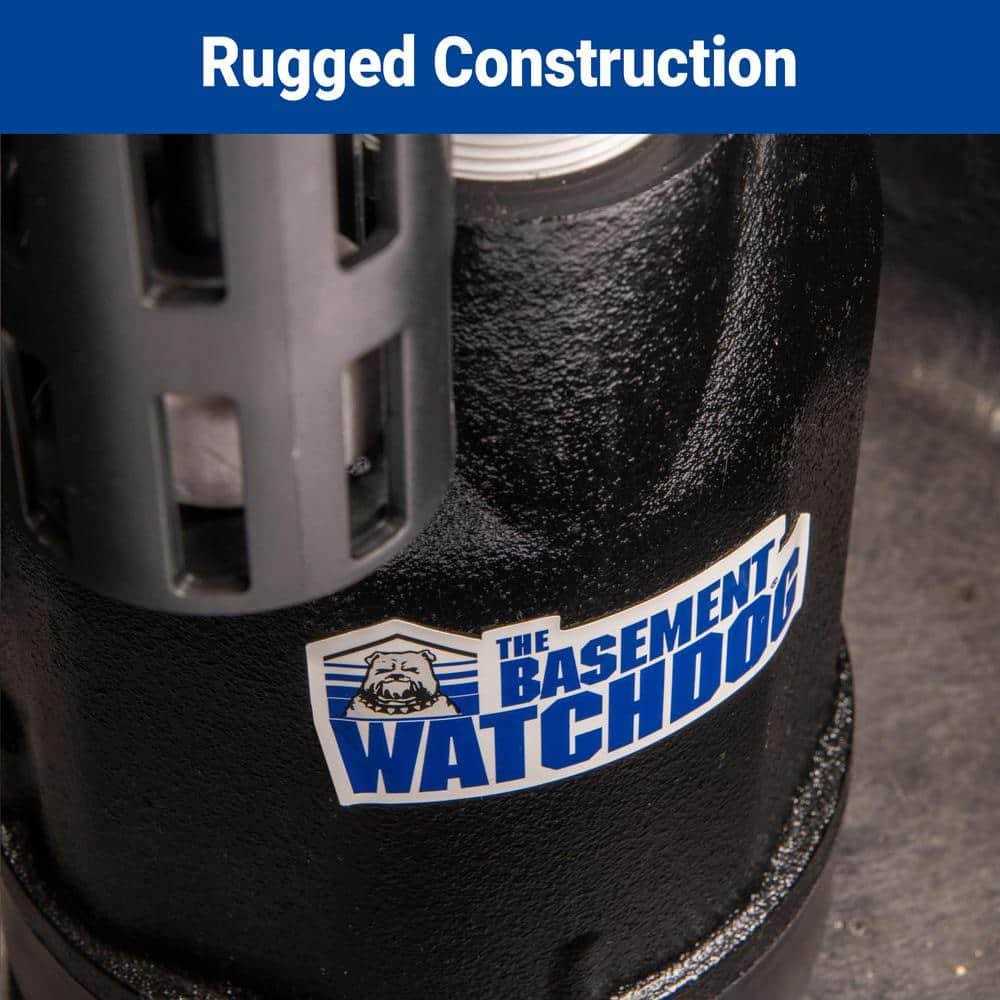 The Basement Watchdog 1/3 HP 3,720 gph Cast Iron Dual Reed Switch AC Submersible Sump Pump - Shop Hardware Tools Online Store