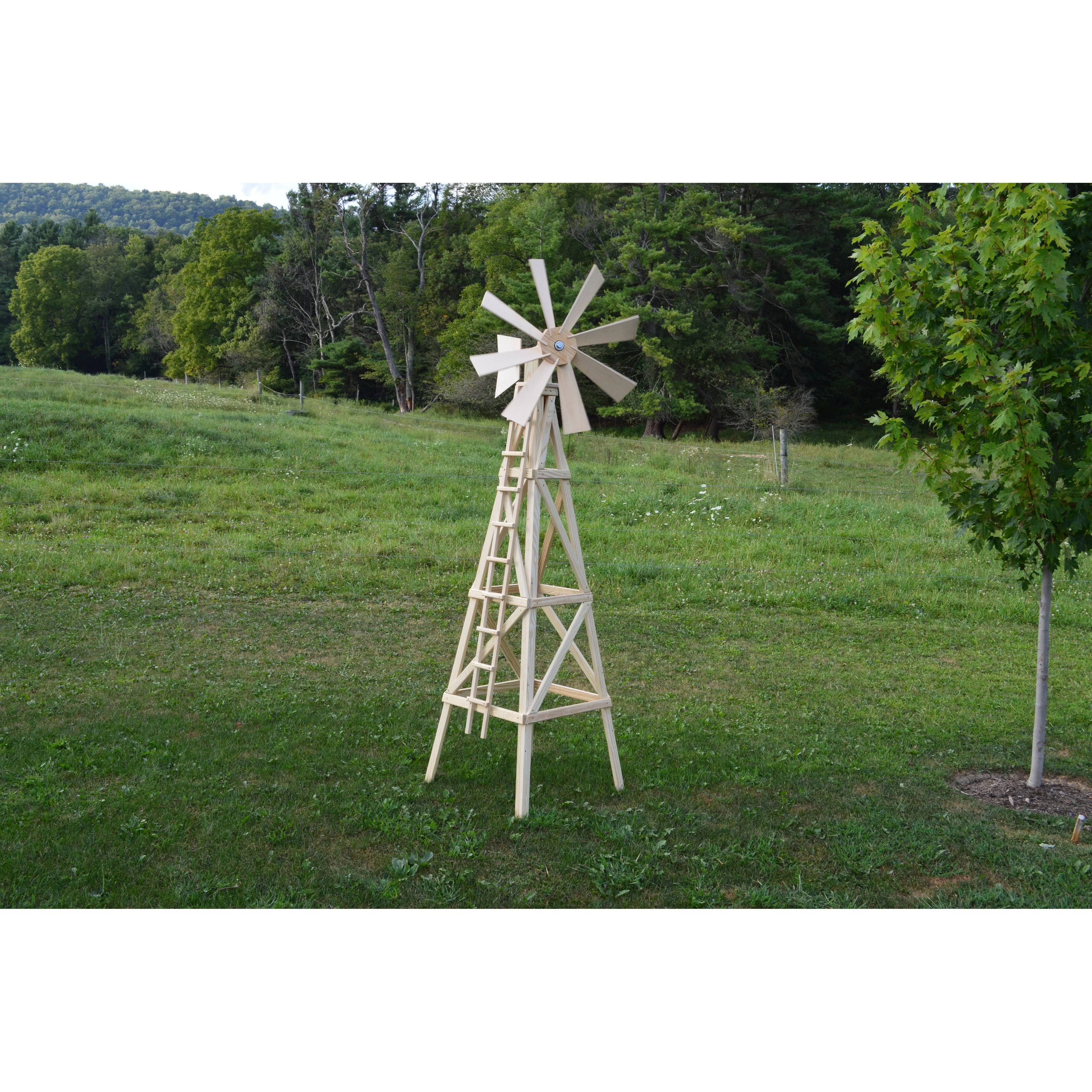 Farm Style Windmill - White