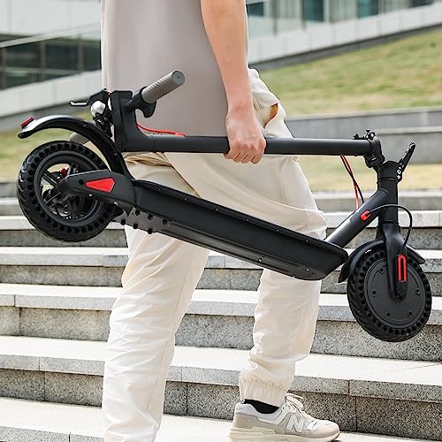 MoNiBloom E-Scooter Electric Kick Scooter w/LED Display and Bluetooth APP, Portable Folding Commuting Scooter for Adults & Teens