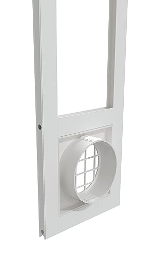 ClearVis Portable AC Window Vent Kit | Premium Glass Adjustable Universal Fit for Windows | Easy Install 5.1/5.9 Inch Air Conditioner Exhaust Kit
