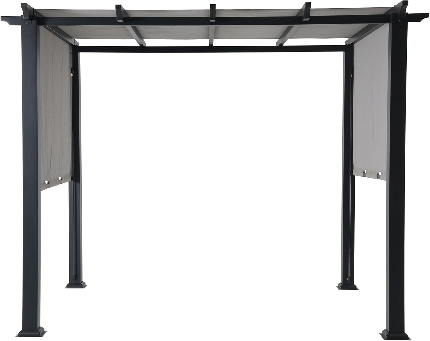 Hanover HAN 8 x 10 Ft. Metal Pergola with an Adjustable Gray Outdoor Canopy, Steel