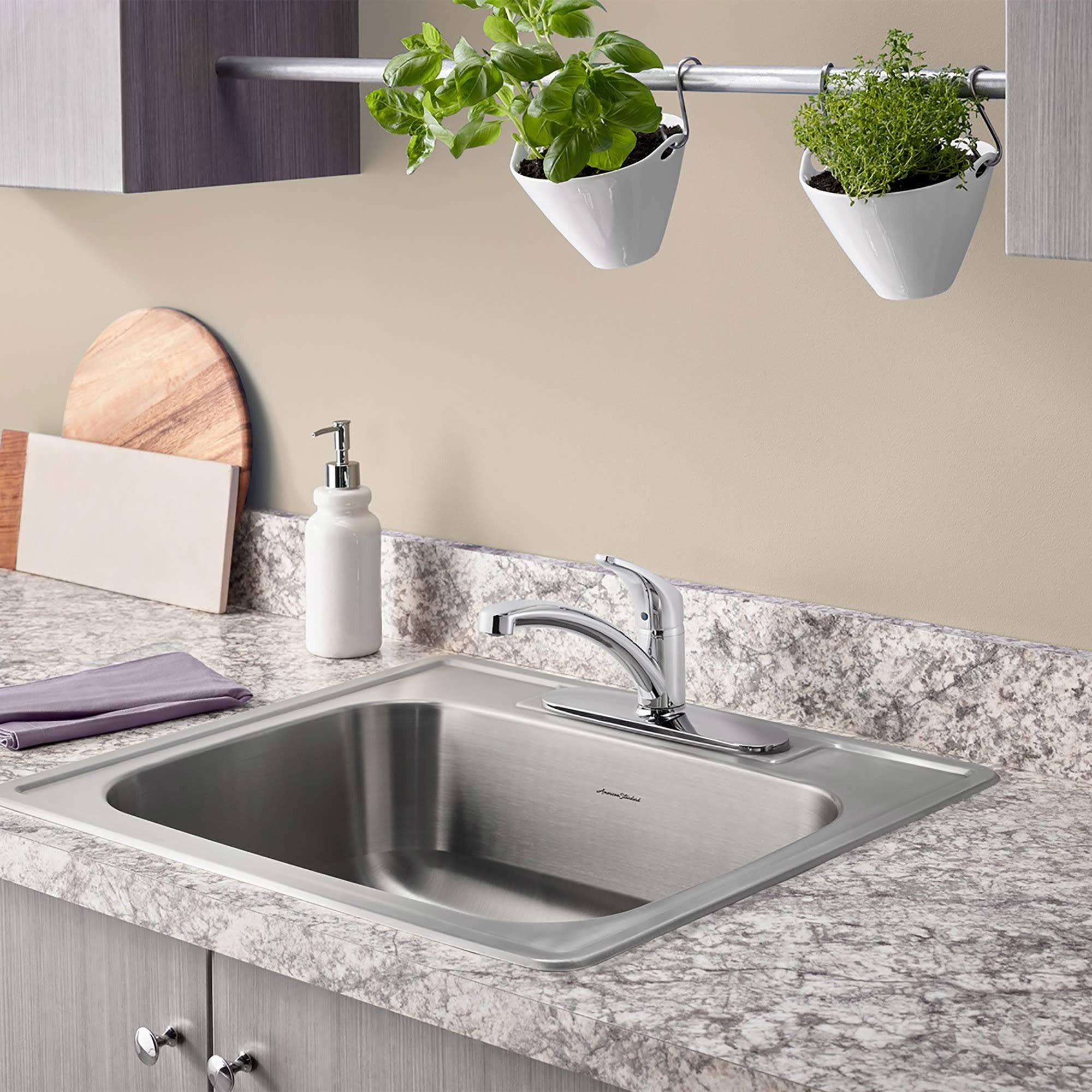 American Standard 7074.030 Colony Pro Single Handle Kitchen Faucet - - Polished Chrome