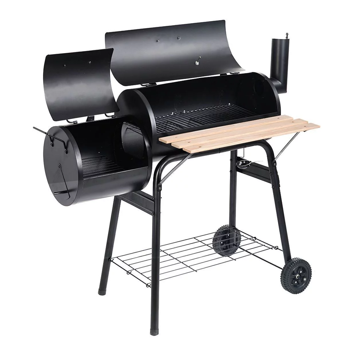 Outdoor BBQ Grill Charcoal Barbecue Pit Cooker Smoker
