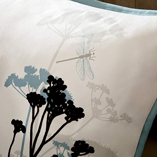 Madison Park Quincy Cozy Comforter Nature Scenery Design - All Season Bedding, Matching Bed Skirt, Decorative Pillows, Quincy, Leaf & Bird Khaki King(104"x92") 7 Piece