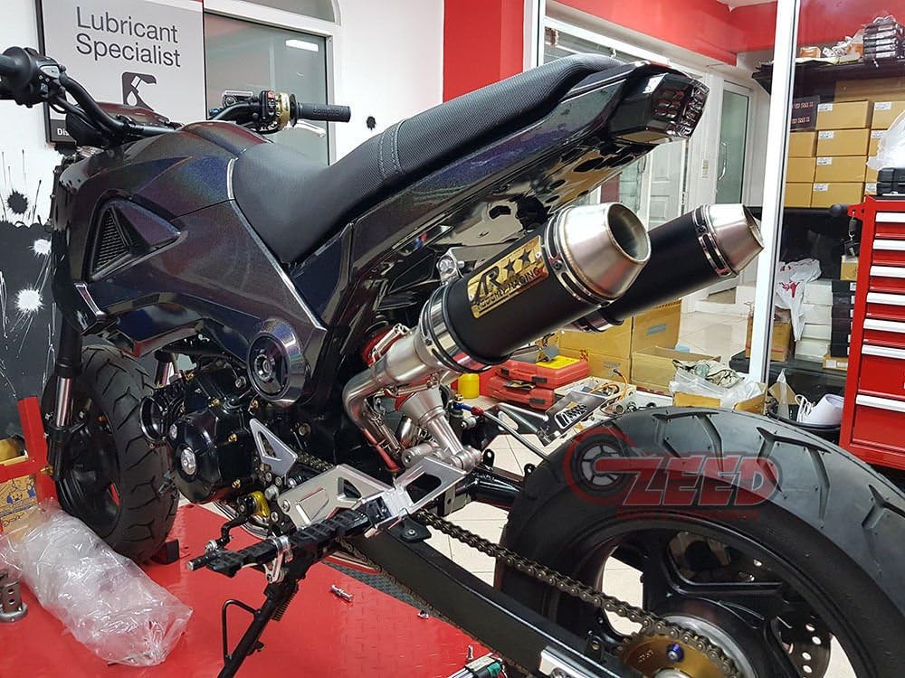 Dual High Mount Exhaust For Honda Grom Msx 2013-2019 All Model, SSR Razkull 125