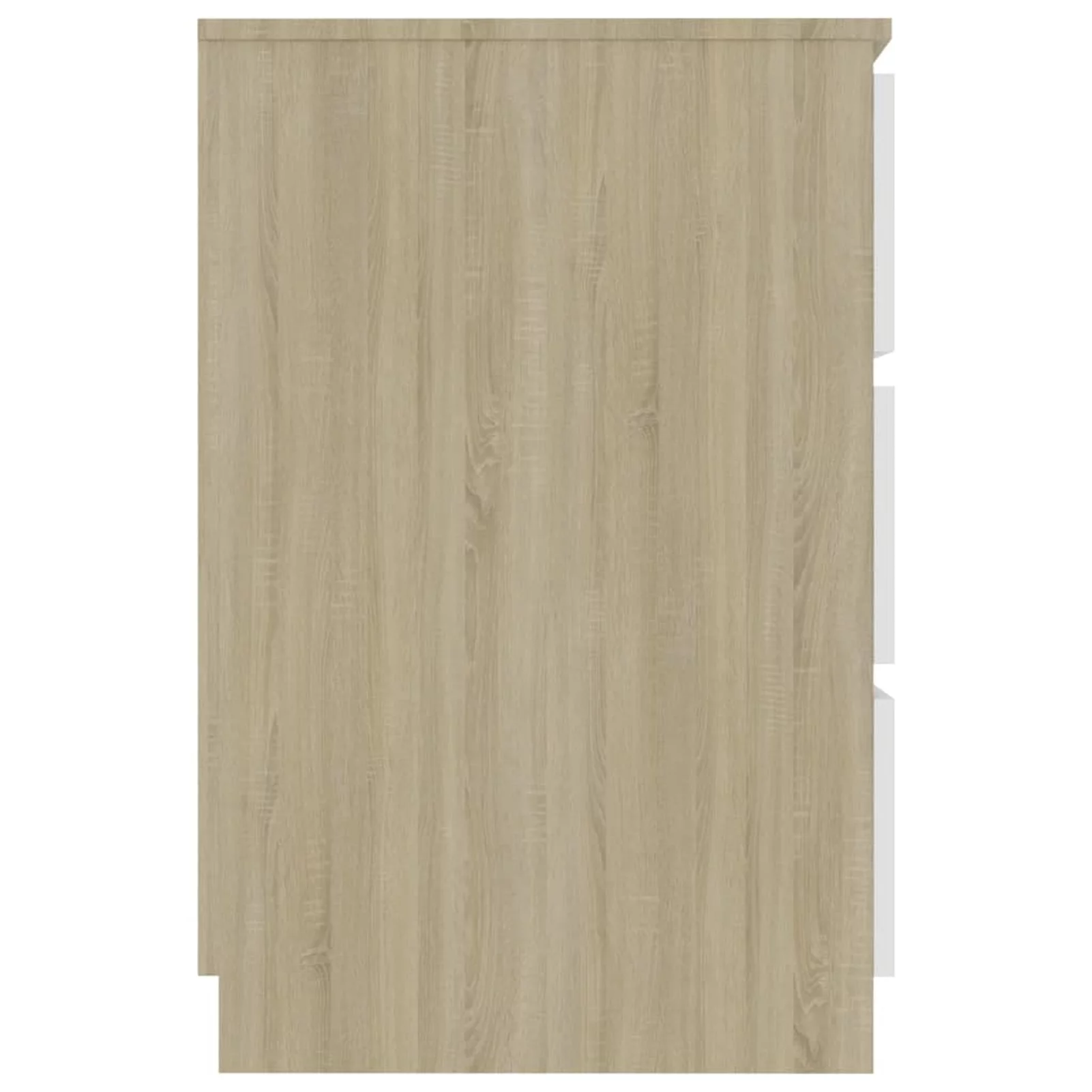 Dcenta Modern Computer Desk with 6 Storage Drawers Chipboard Writing Desk Multifuctional Laptop Gaming Table Home Office Furniture White Sonoma Oak 55.1 x 19.7 x 30.3 Inches (W x D x H)