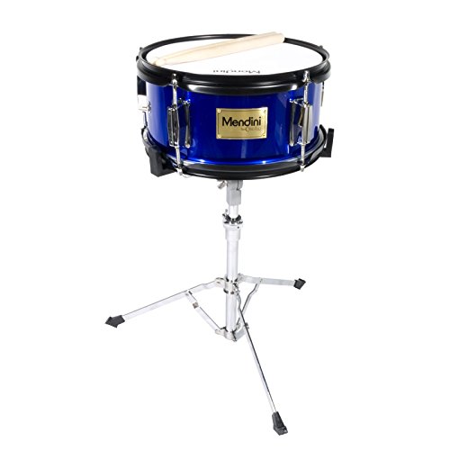 Mendini By Cecilio Kids Drum Set, 3 Piece Junior Drum Set for Beginners with Bass Tom Snare Drum, 16 inch Drum Kit with Snare, Cymbal, Drumsticks, Adjustable Seat (Metallic Red)