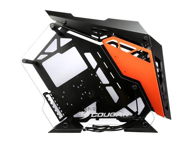 COUGAR Conquer Aluminum ATX Mid Tower Aluminum Frame Tempered Glass Gaming Case with LED Fan