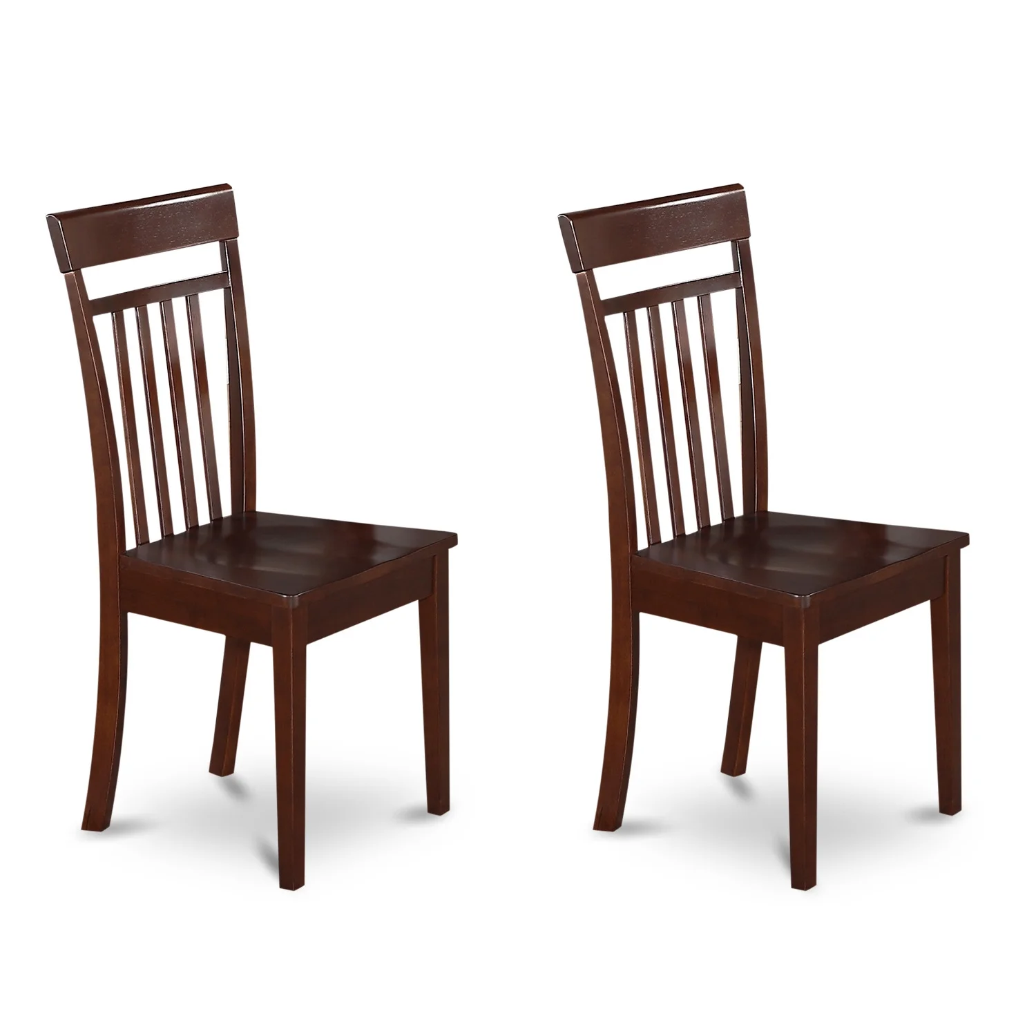 East West Furniture Dover 9-piece Wood Dining Room Set in Mahogany