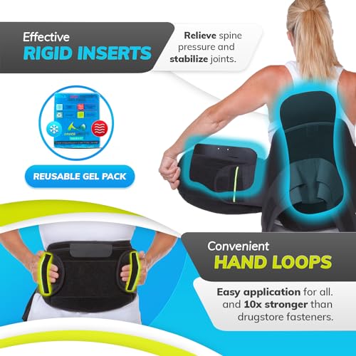 BraceAbility LSO Back Brace for Herniated, Degenerative & Bulging Disc Pain Relief, Sciatica, Spine Stenosis | Medical Lumbar Support Device for Post Surgery & Fractures with Hot/Cold Therapy (M)