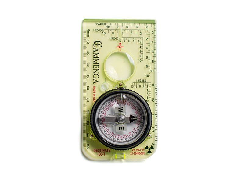 Cammenga Destinate Tritium Protractor Compass D3-T, No Clam Shell, Lime Green