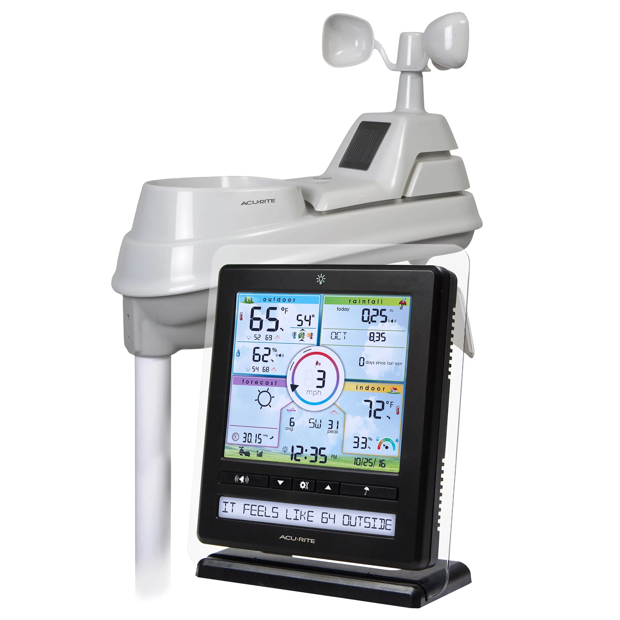 AcuRite Iris (5-in-1) Wireless Indoor/Outdoor Weather Station with Remote Monitoring (01536M)