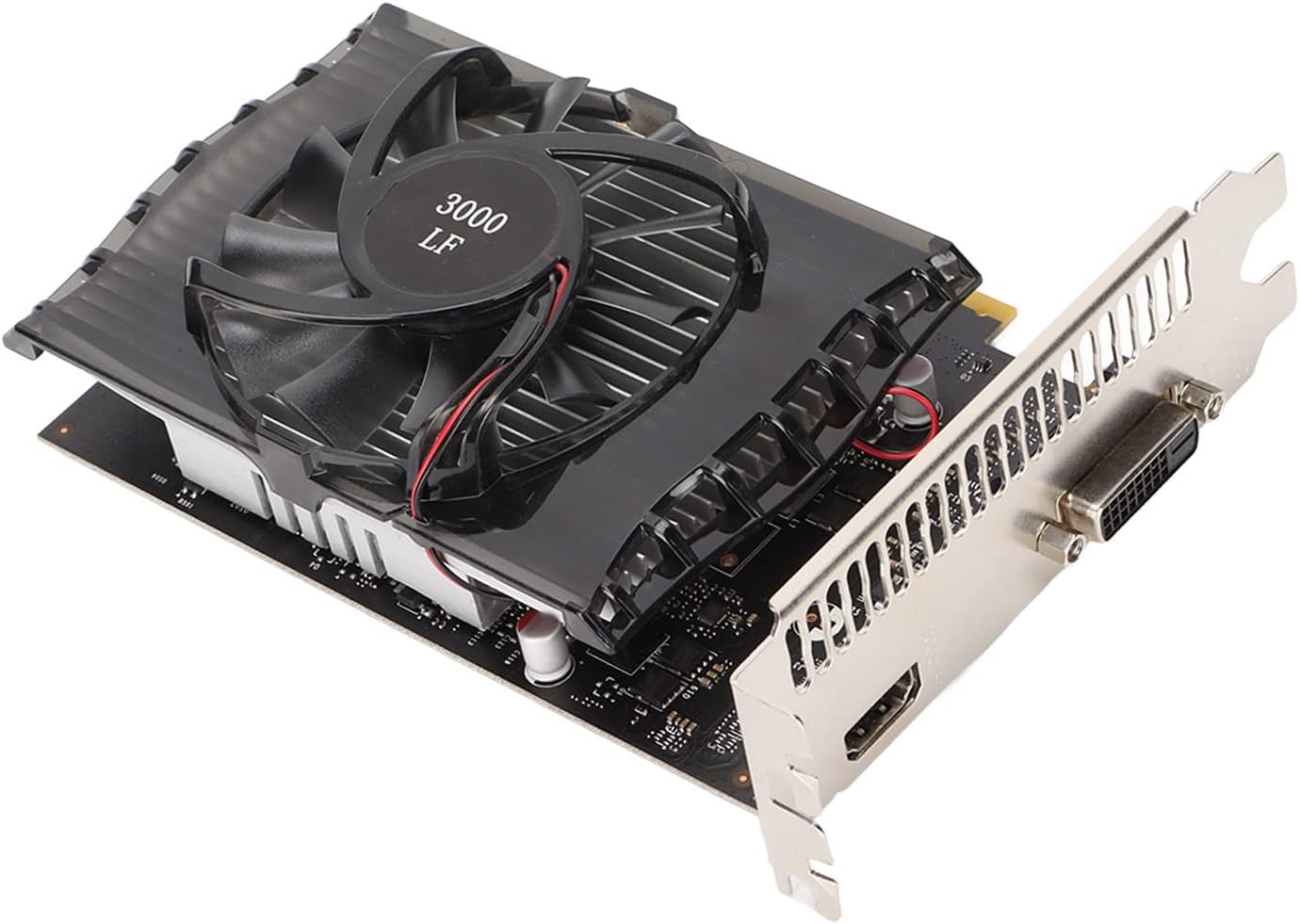 Crisist Discrete Graphics Card, GPU Graphics Card Good Heat Dissipation Run Smoothly Stable Safe Dual Port Output for Desktop