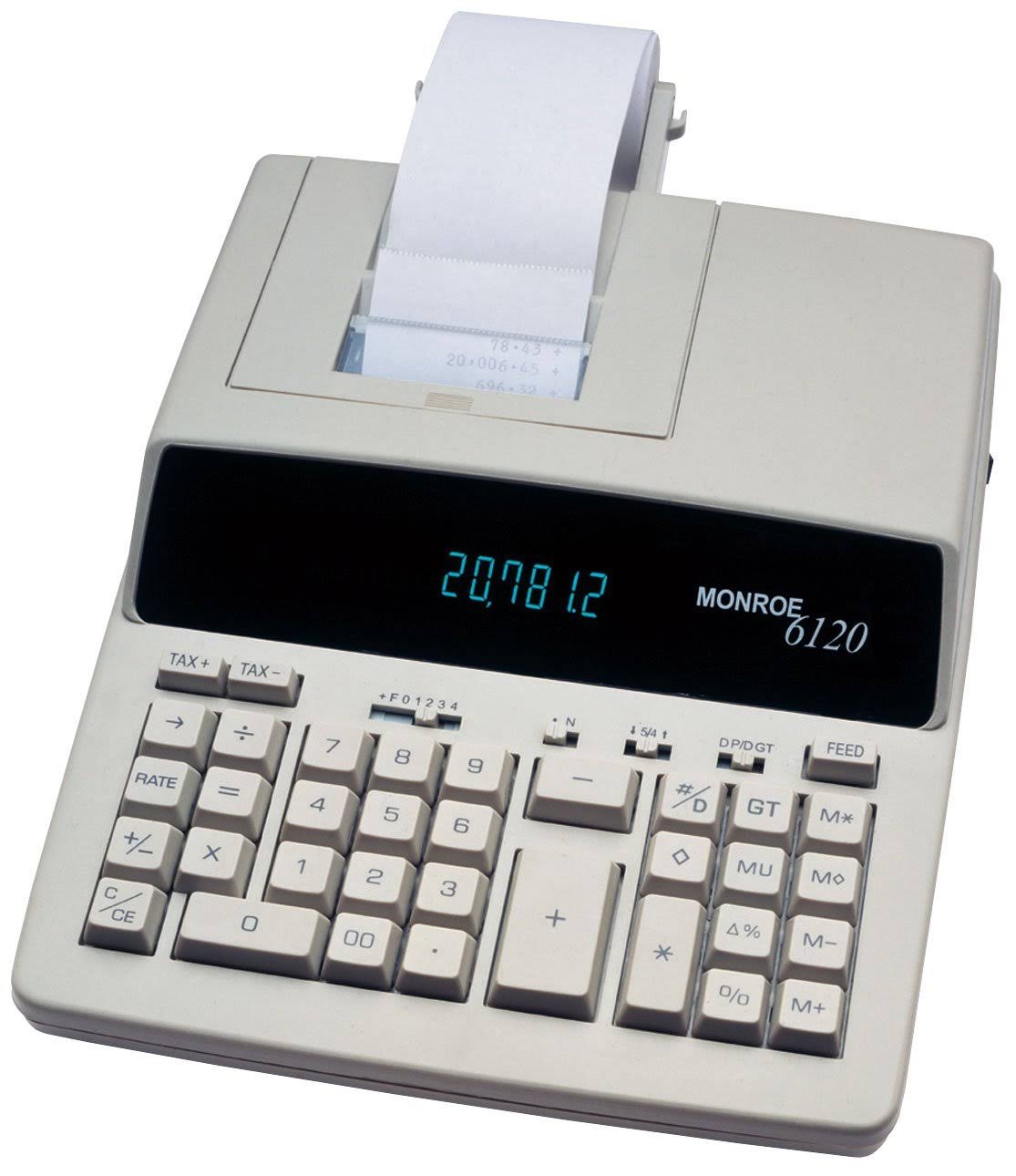 Monroe 6120 Heavy Duty Desktop Printing Calculator Adding Machine