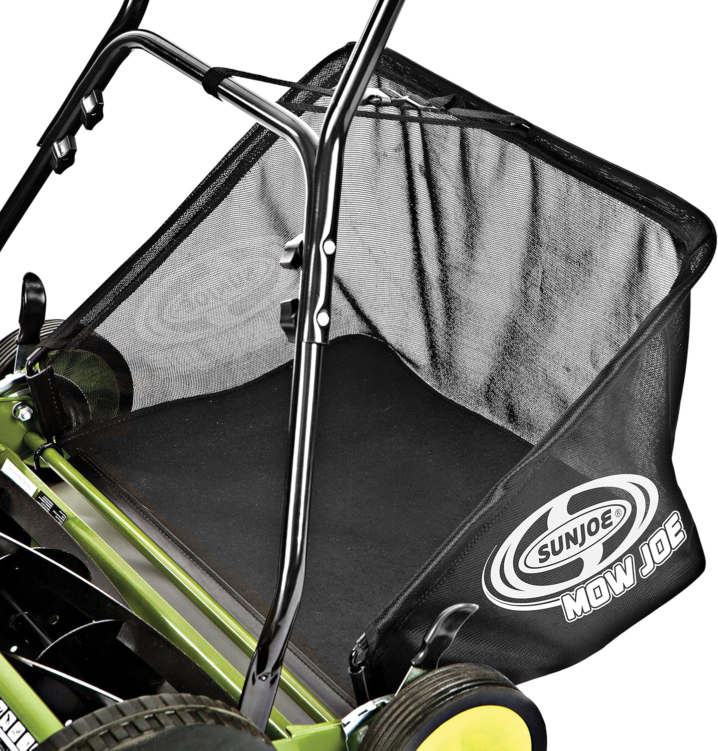 Sun Joe FBA MJ502M 20-Inch Manual Reel Mower w/ 8.5-Gallon Grass Catcher, 9-Position Height Adjustment, Foam Grip, Compact Design, Green
