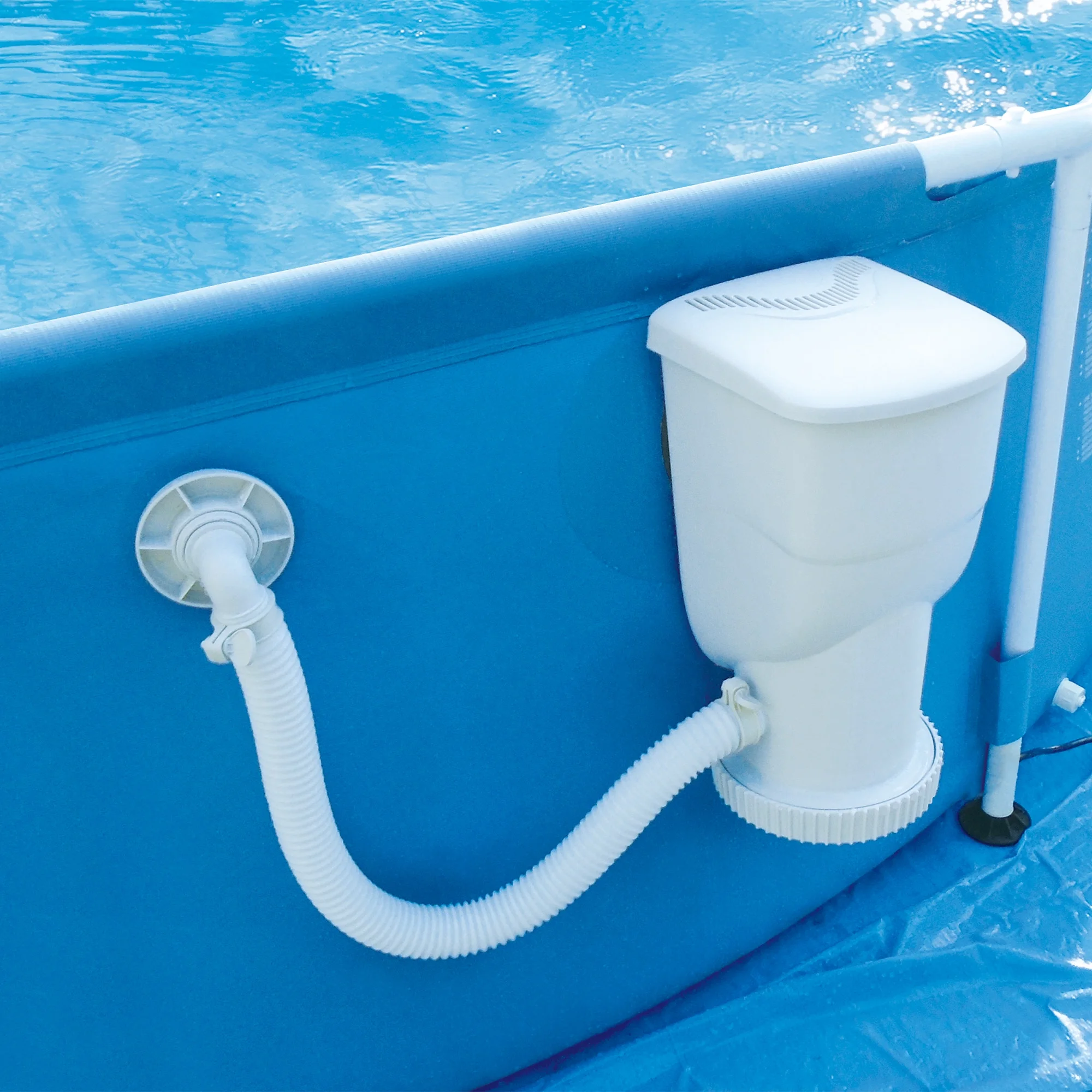 Summer Waves 15 ft Round Active Frame Above Ground Pool, Blue, Ages 6 and Up, Unisex