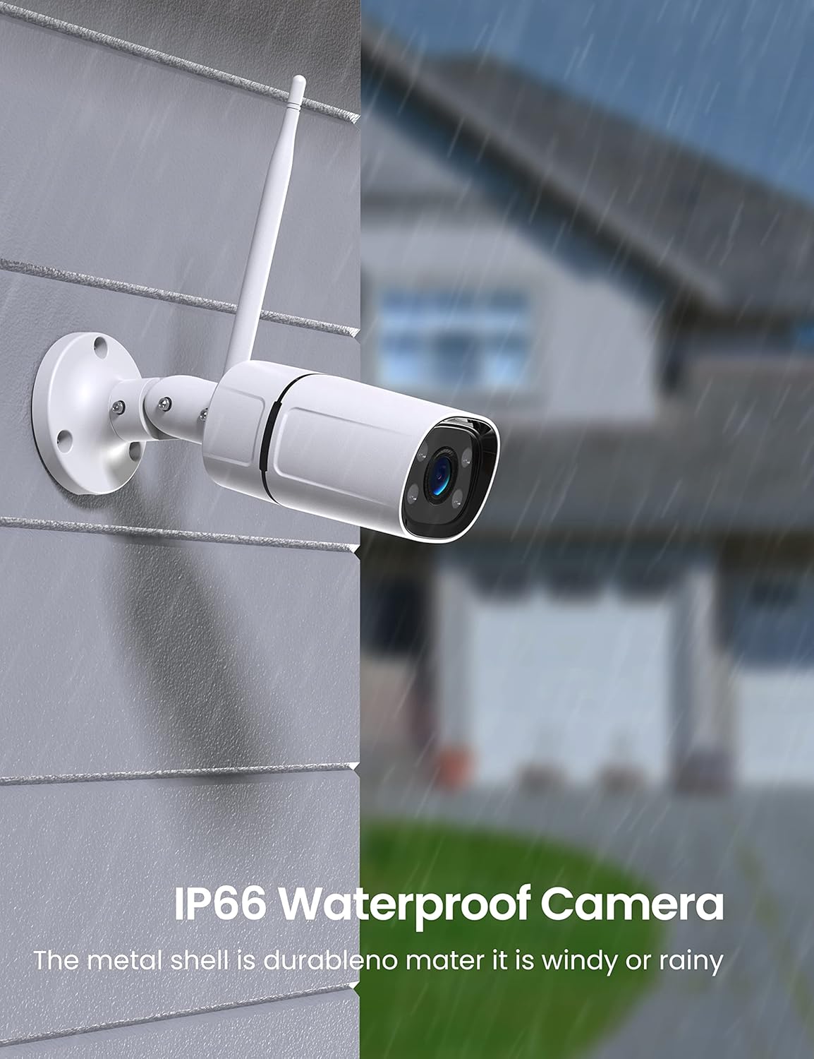 Security Camera System with 1TB HDD, 8CH NVR 4pcs Home Security Camera Outdoor with AI Face Detection,Color Night Vision,IP66 Waterproof,Remote Access