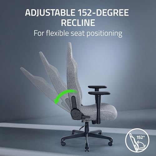 Razer Iskur V2 X Ergonomic Gaming Chair: Built-in Lumbar Support - Widened Seat Base - High Density Foam Cushions - Adjustable 152 Degree Recline - 2D Armrests - Plush Fabric Finish - Black