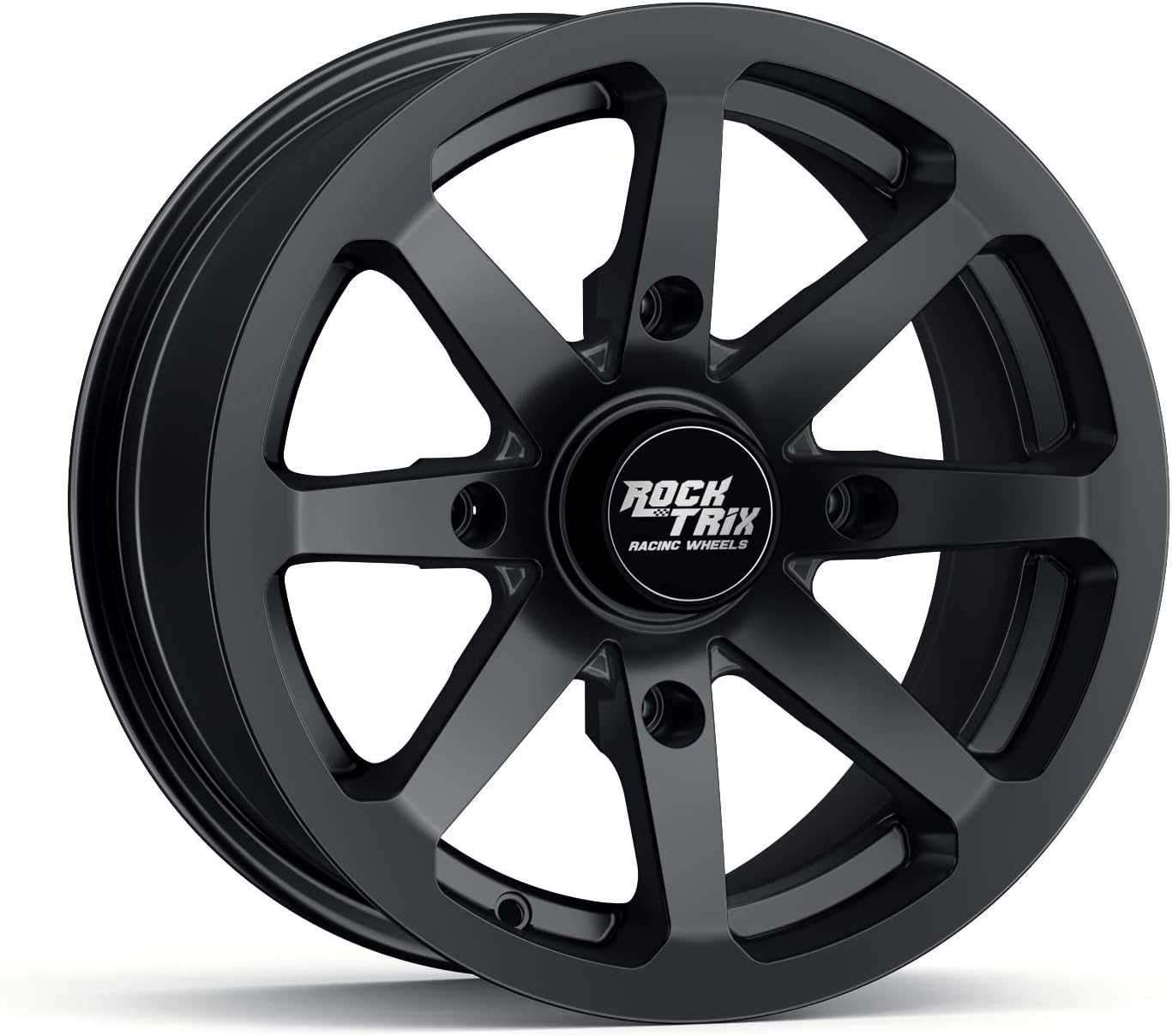 RockTrix RT102 14in ATV Wheel 4x110 Rim | 14x7 | 5+2 Offset | For ATV UTV with IRS (Independent Rear Suspension), Compatible with Honda Kawasaki Yamaha Suzuki 4/110-1pc Single