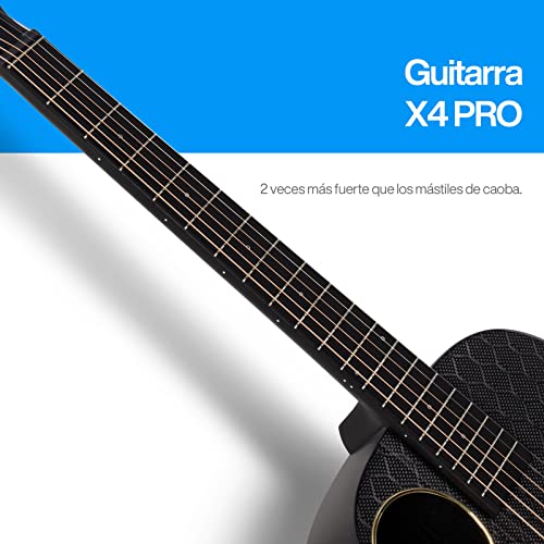 Enya X4 PRO Carbon Fiber Acoustic Electric Guitar, 41-Inch Full Size Cutaway Design, AcousticPlus Pickup System with Built-in Effects & Tuner, Includes Deluxe Hard Case, Leather Strap, Cable