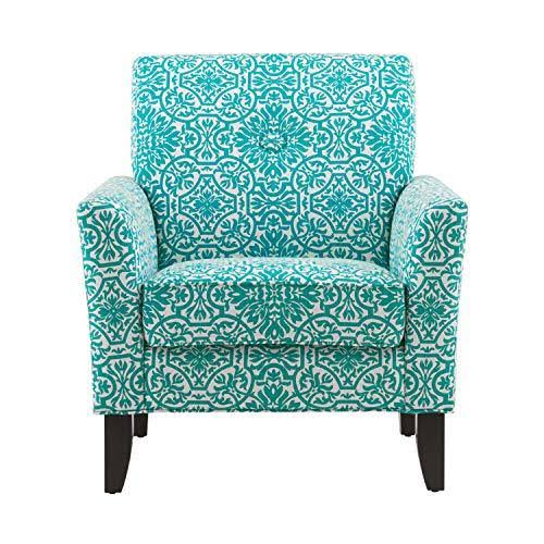 Domesis Button Tufted Arm Chair Gold Damask