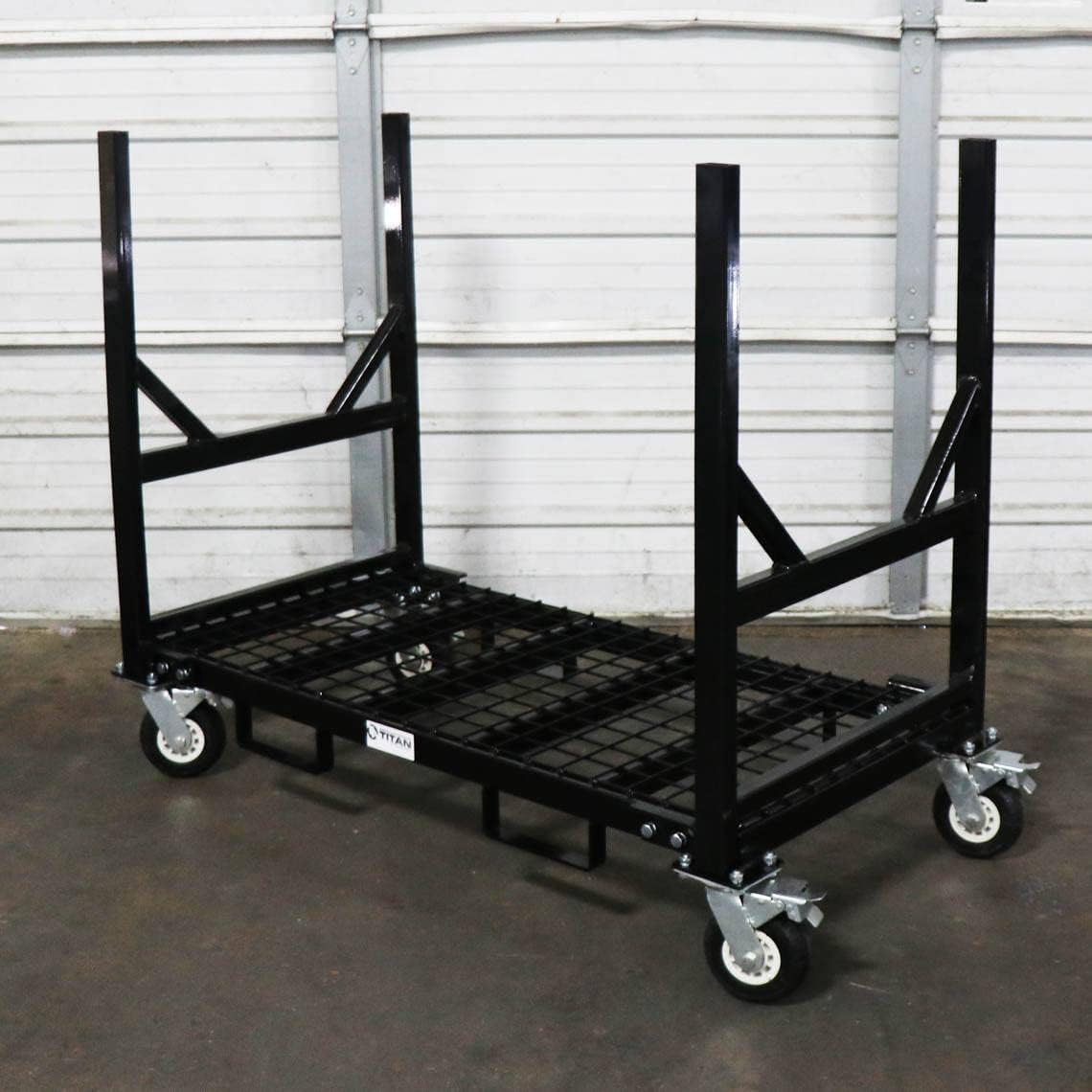 Titan Attachments Mobile Industrial Bar Cradle Cart Truck HD Locking Casters