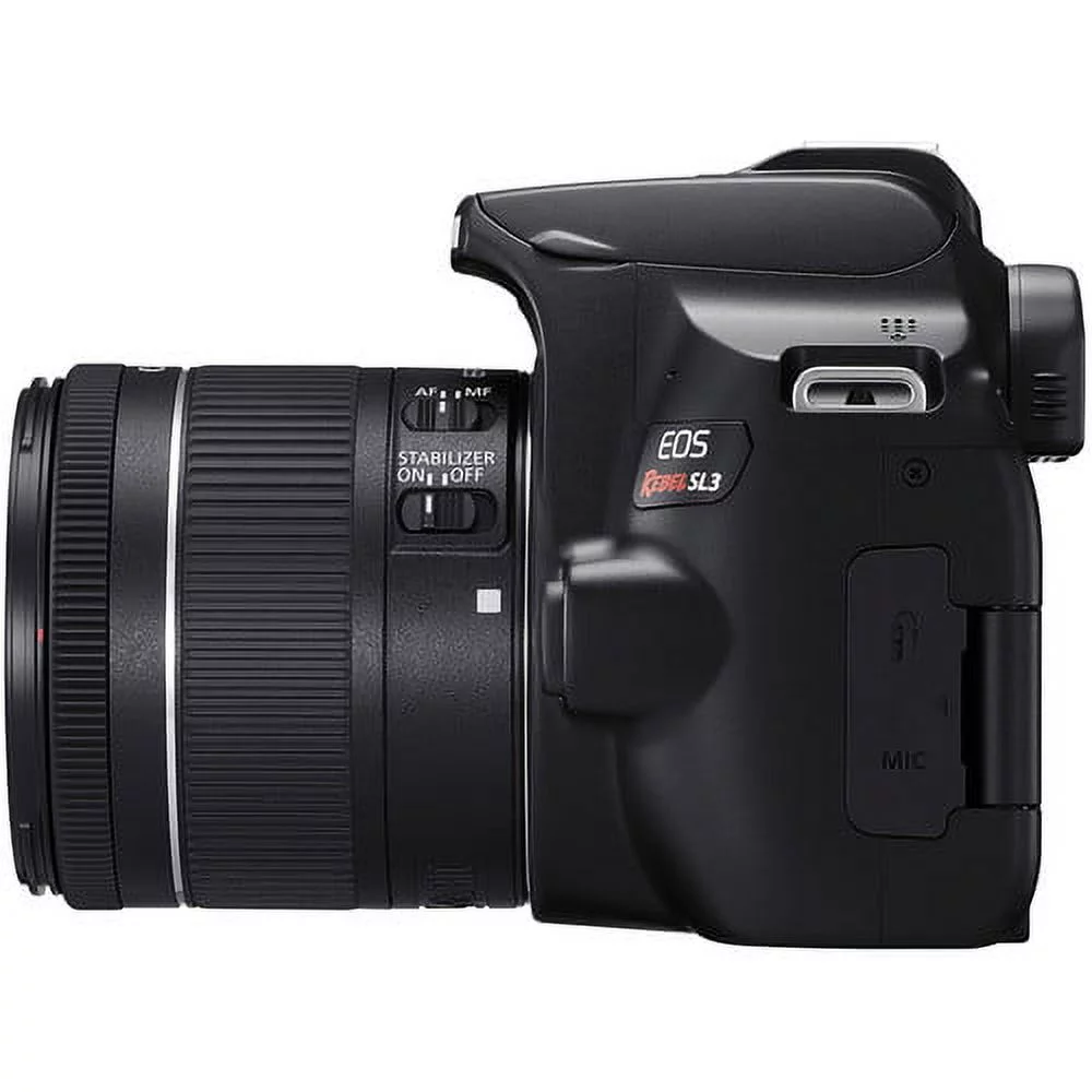 Canon Rebel SL3 / EOS 250D DSLR Camera w/Canon EF-S 18-55mm f/4-5.6 IS STM Lens+Canon EF 75-300mm III Lens+420-800mm HD Telephoto Zoom lens+case+128Memory Cards (24PC)