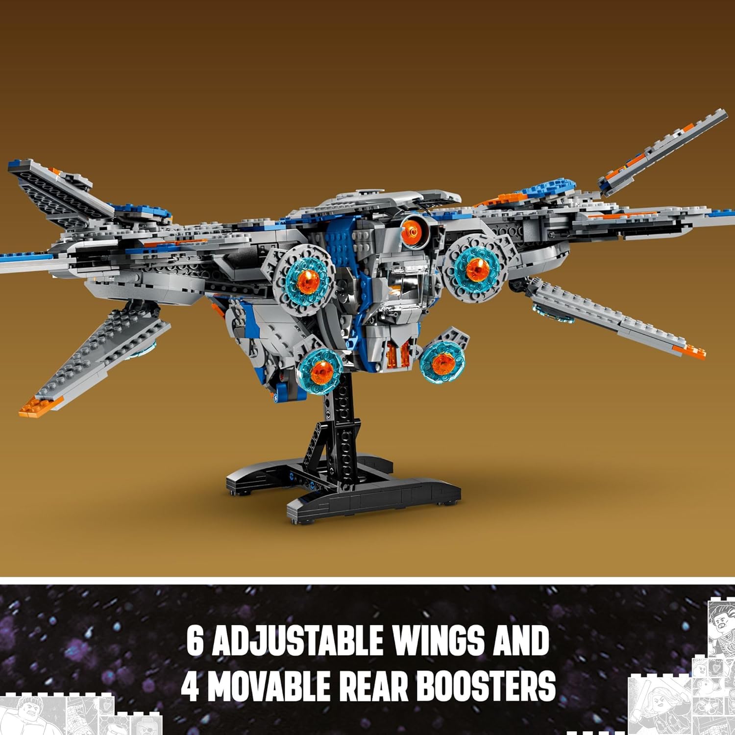 LEGO Marvel Guardians of The Galaxy: The Milano Buildable Starship Toy, Marvel Gift for Kids with 4 Super Hero Minifigures, Guardians of The Galaxy Toy for Boys and Girls Ages 12 and Up, 76286