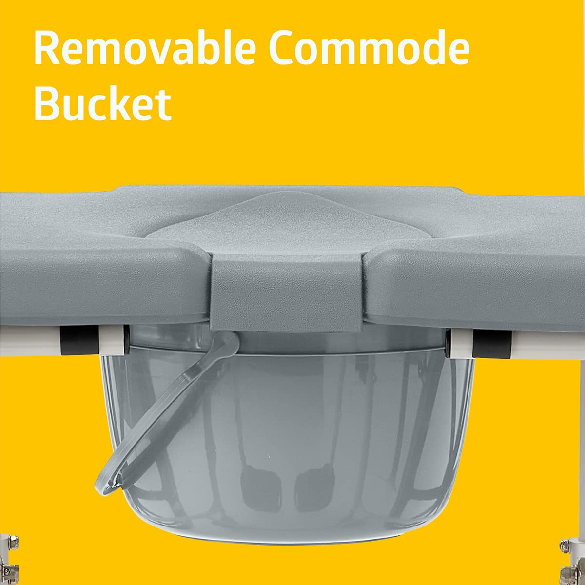 Medline Aluminum Shower Commode Wheelchair, 275 lbs. Capacity — for Seniors & Injured in Restroom, Bathroom or As Toilet, 1 Ct.