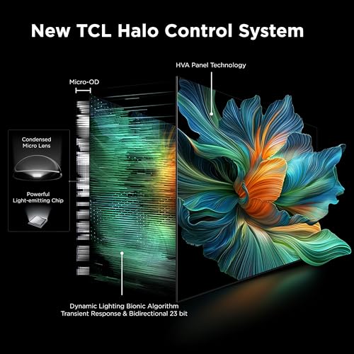 TCL 65-Inch Class QM6K Series QD-Mini LED 4K UHD Google Smart TV Best Value Mini-LED TV - QLED, 144hz, 288hz Gaming Rate, High Contrast Screen, Onkyo Audio, Dolby Atmos (65QM6K, 2025 Model)