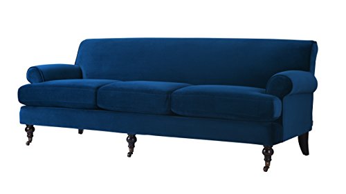 Jennifer Taylor Home Alana 88" Lawson French Country Three-Cushion Tightback Sofa, Light Beige Linen