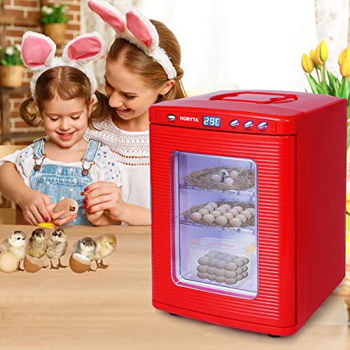 Incubators for Hatching Eggs, 25L Portable Reptile Scientific Lab Incubator with 5°C-60°C, 12V/110V Heating and Cooling for Small Reptiles (Black)