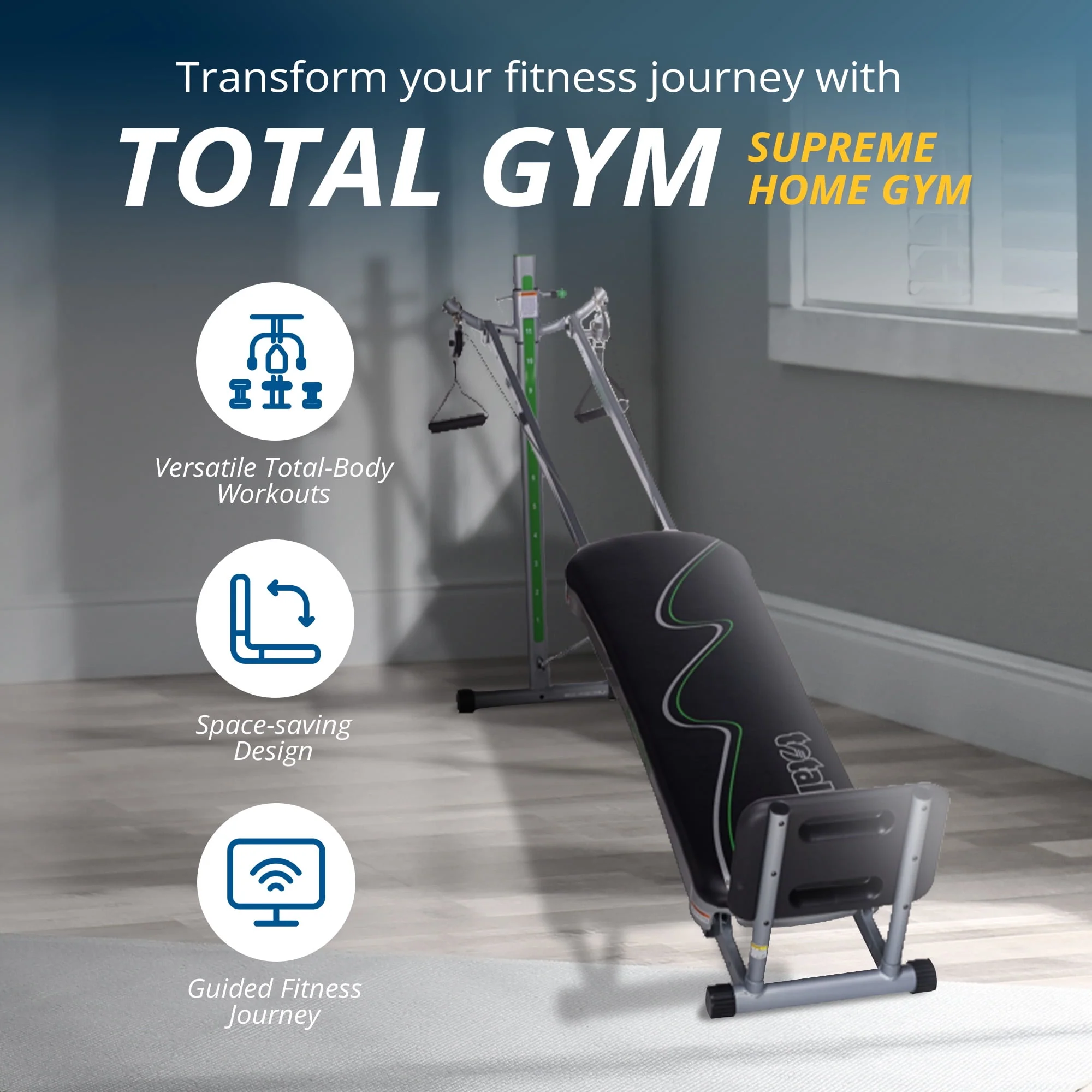 Total Gym APEX G5 Home Fitness Incline Weight Training with 10 Resistance Levels