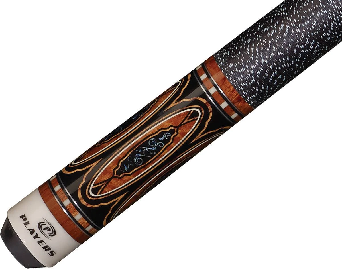 Players G-4120 Umber/Tiger Maple Pool/Billiards Cue Irish Linen - Free Case
