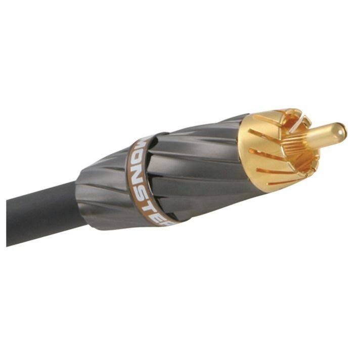 Monster 600sw Ultra High Performance Cable MC 600SW-8M - Subwoofer cable - Black chrome - 26 ft - M RCA to M RCA