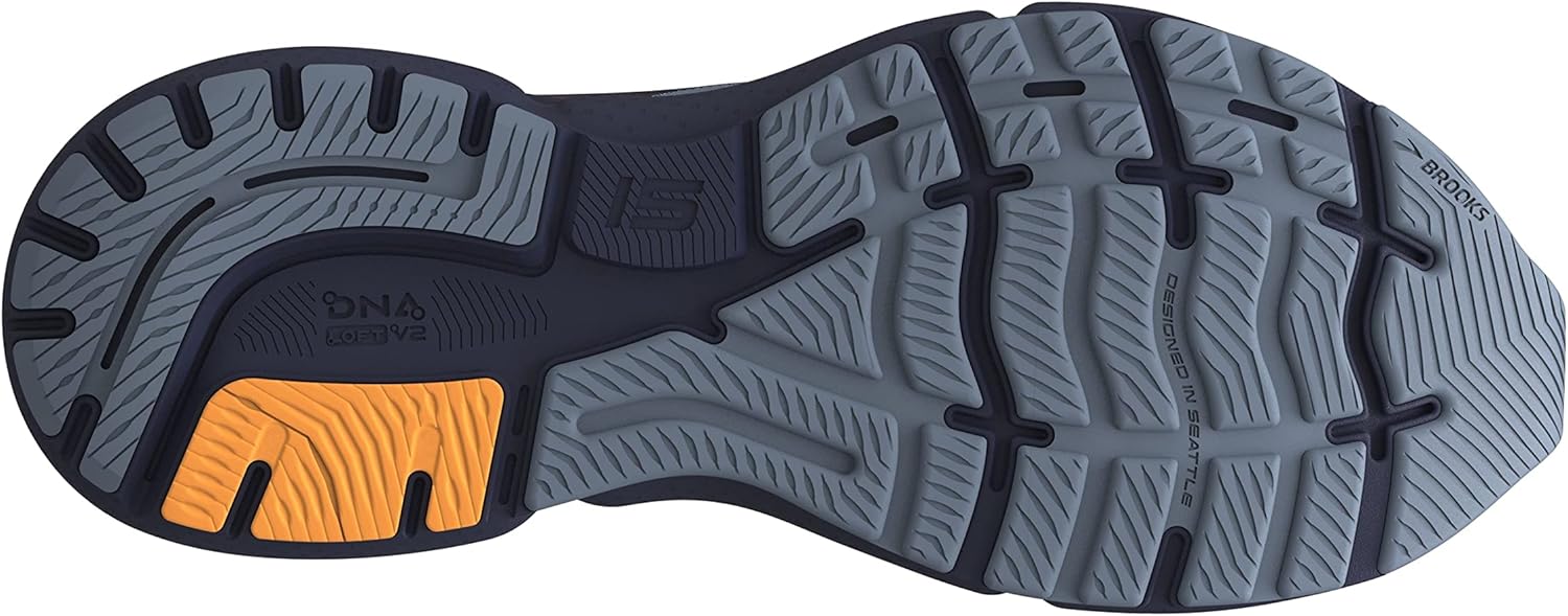 Brooks Men's Ghost 15 Neutral Running Shoe - Flintstone/Peacoat/Oak - 12.5 Wide