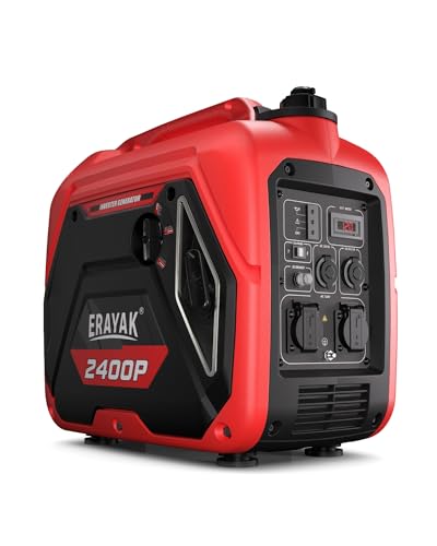 ERAYAK 4500W Dual-Fuel Portable Inverter Generator for Home Use, Camping Outdoor, 30A RV Ready, Auto Switch, Gas and Propane Powered, EPA, CO Sensor, Parallel Ready, Campact Design