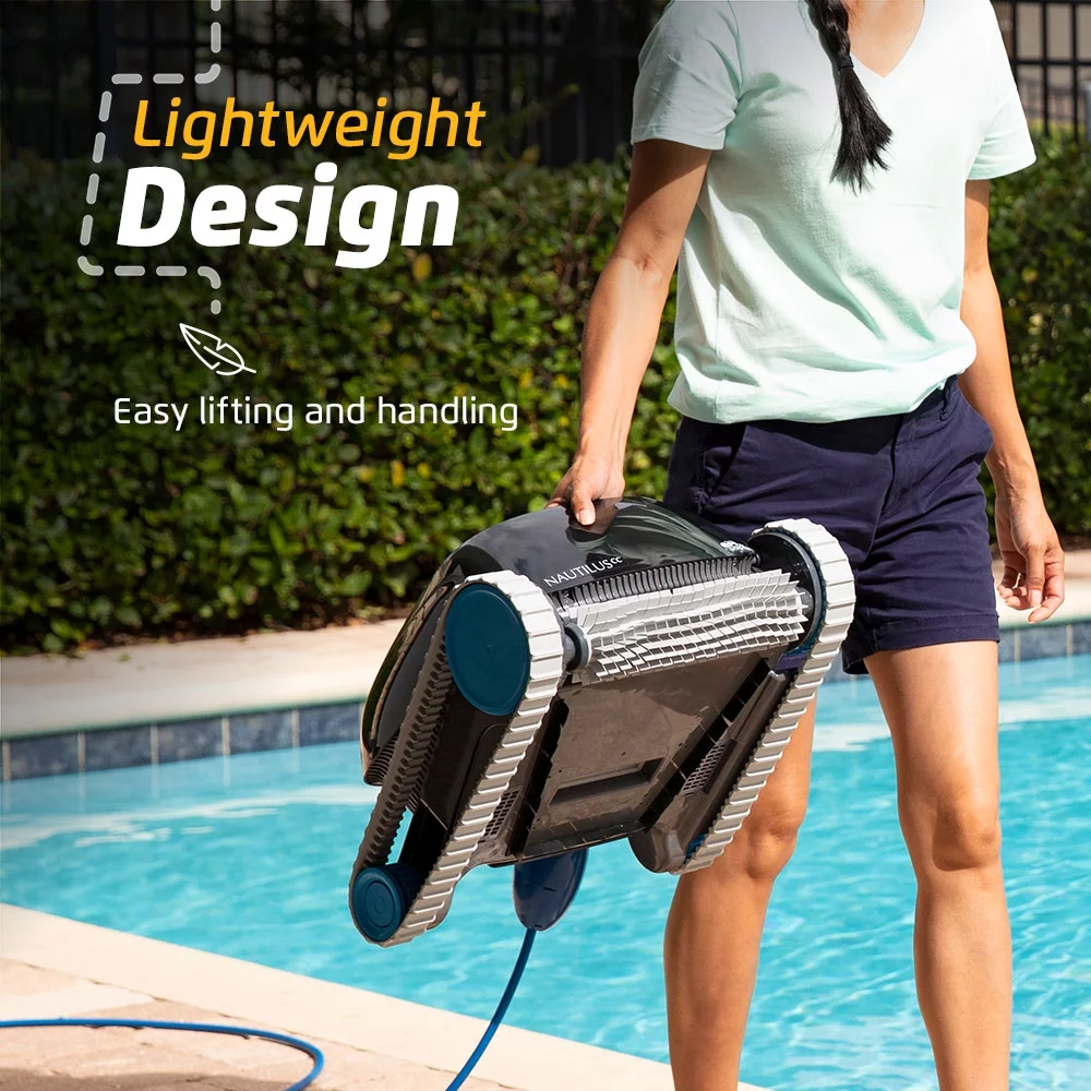 Dolphin Nautilus CC Robotic Pool Vacuum Cleaner with Ultra-Fine Filters — Captures Even the Smallest Debris — Ideal for Above/In-Ground Pools up to 33 FT in Length