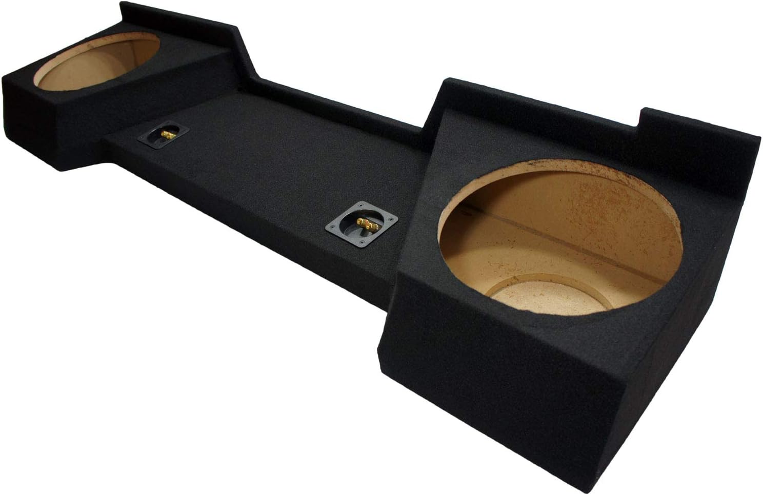 Compatible with Chevy Silverado or GMC Sierra Full Size Extended Cab Truck 2007-2013 Dual 12 Subwoofer Sub Box Speaker Enclosure