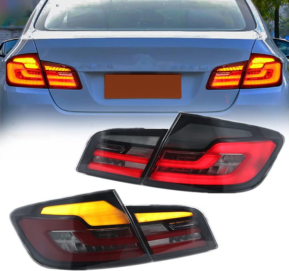 LED Tail Lights For BMW 5 Series F10 F18 2011-2016 Start-up Animation… (Smoked)