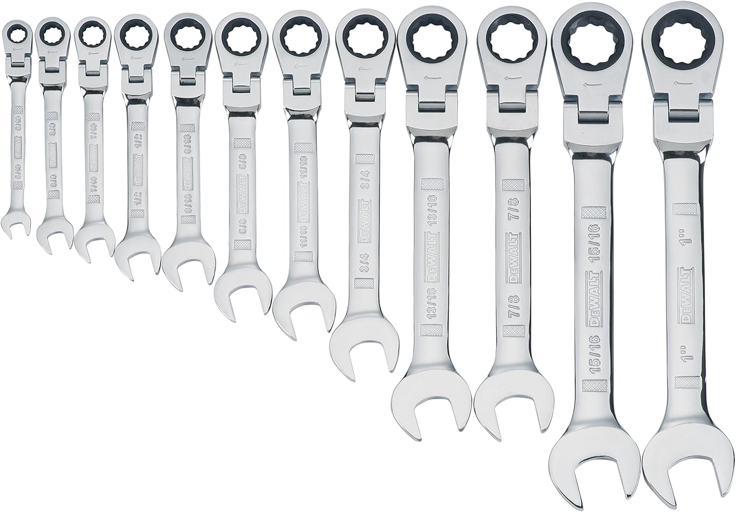 DEWALT Ratcheting Wrench Set, SAE, Flexible, 12-Piece (DWMT19231)