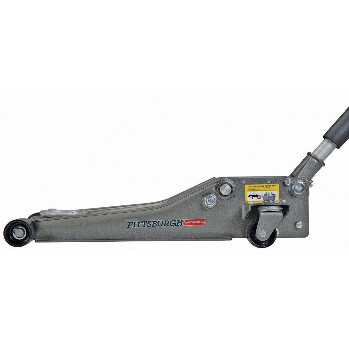 Pittsburgh Automotive 3 Ton Heavy Duty Ultra Low Profile Steel Floor Jack with Rapid Pump Quick Lift