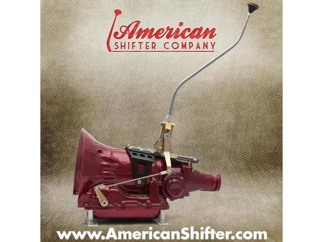 American Shifter GM 400 Th Single Action Automatic Transmission Shifter Kit 23 Dual Bend Arm with Delux Knob