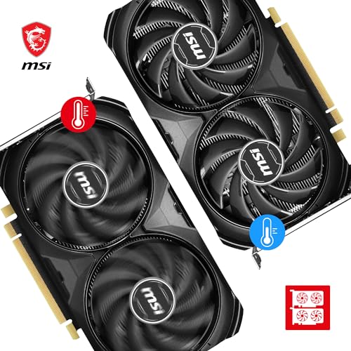 MSI GeForce RTX 4060 Ti Ventus 2X Black 8G OC Graphics Card -NVIDIA RTX 4060 Ti, 8GB GDDR6 Memory, 18Gbps, PCIe 4.0, DLSS3