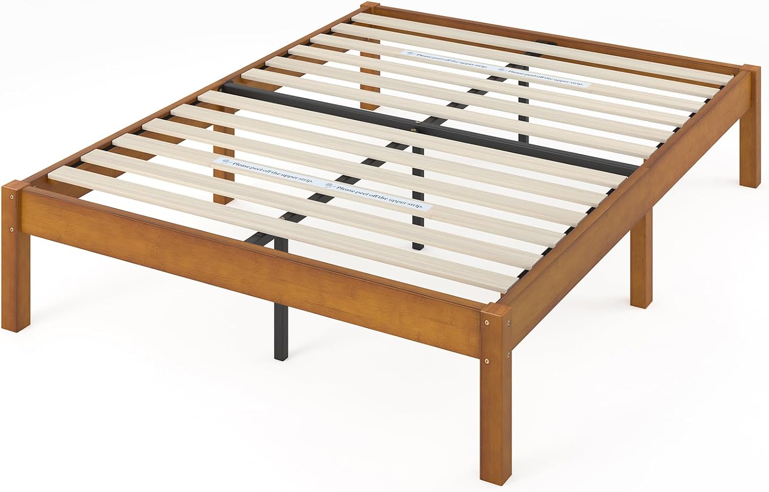 Zinus Ellie 14 Inch Bamboo Platform Bed Frame, Wood Slat Support, No Box Spring Needed, Easy Assembly, Full